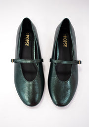 Green Metallic Ballet Pump