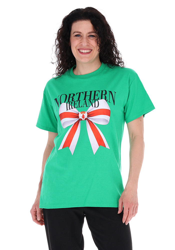 Front view of Green Northern Ireland Graphic T-Shirt