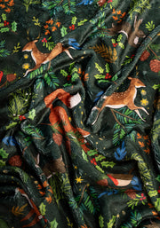 Pop-under Winter Woodland Print Plush Blanket