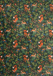 Pop-under Winter Woodland Print Plush Blanket