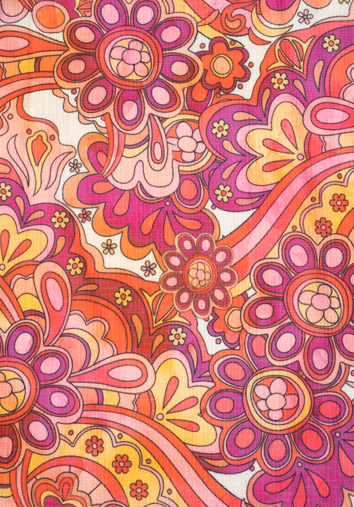 Second angle of Hali Retro Swirl Print Midi Dress