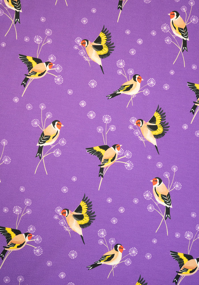 Hanna Light Purple Goldfinch Print Tunic