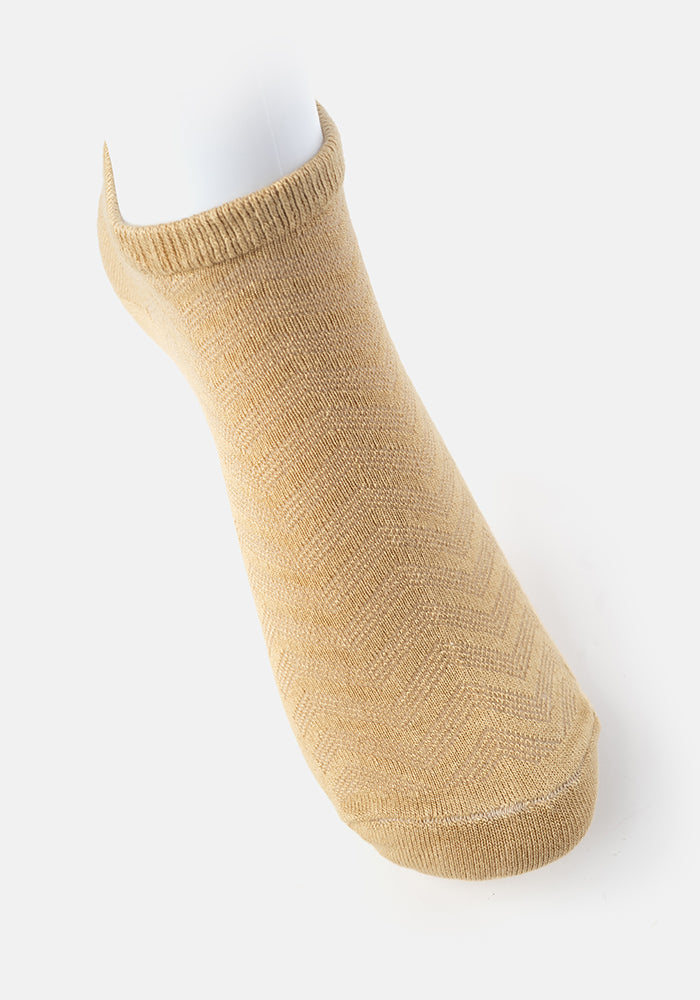 Second angle of Harvest Bamboo Trainer Socks