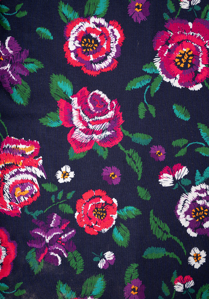 Hathaway Blurred Floral Print Cotton Culotte Leg Jumpsuit