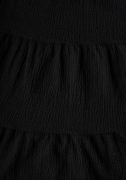 Hattie Black Tiered Hem Dress