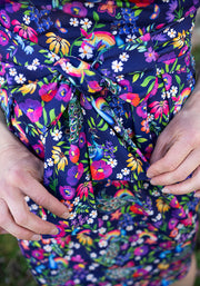 Hayes Peacock Rainbow Garden Print Dress