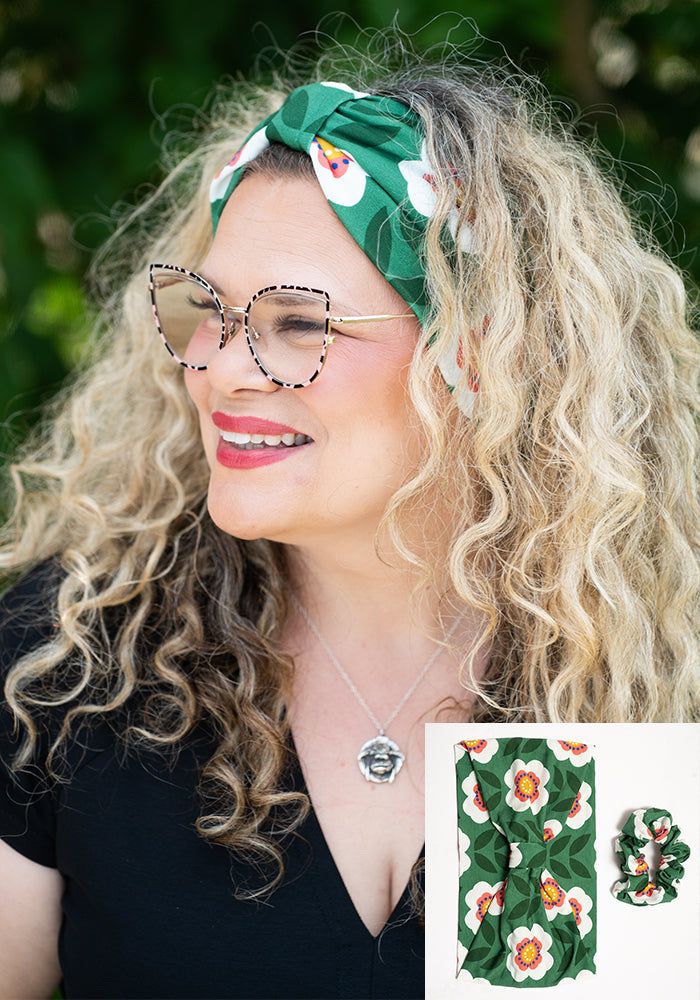 Fifteenth angle of Popsy Headband &amp; Scrunchie Set