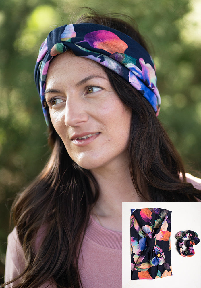 Second angle of Popsy Headband &amp; Scrunchie Set