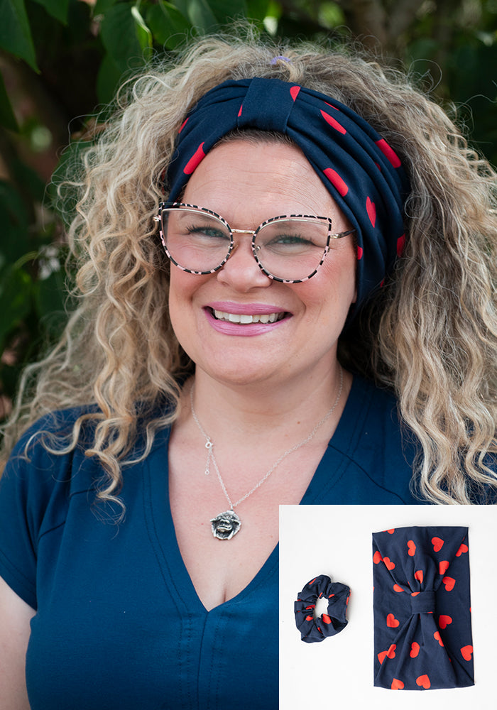 Sixth angle of Popsy Headband &amp; Scrunchie Set