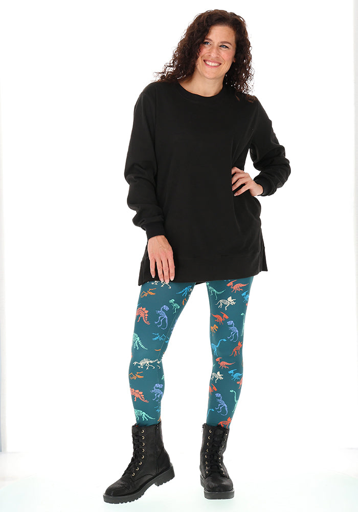 Heath Skeleton Dinosaur Print Leggings