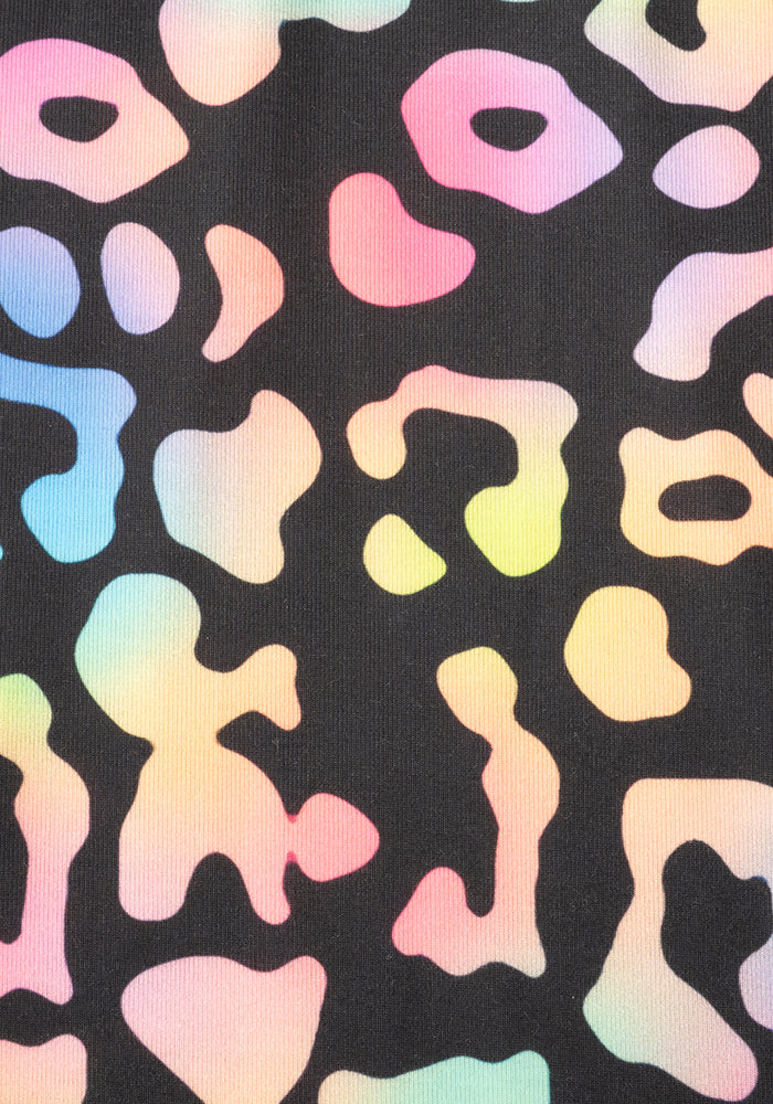 Second angle of Heath Iridescent Animal Print Leggings
