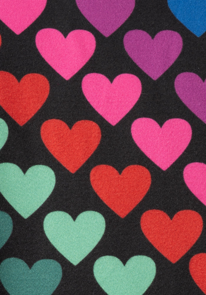 Second angle of Heath Heart Conversational Print Popsy Leggings