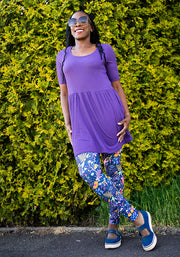 Heath Purple Magical Moth Print Popsy Leggings