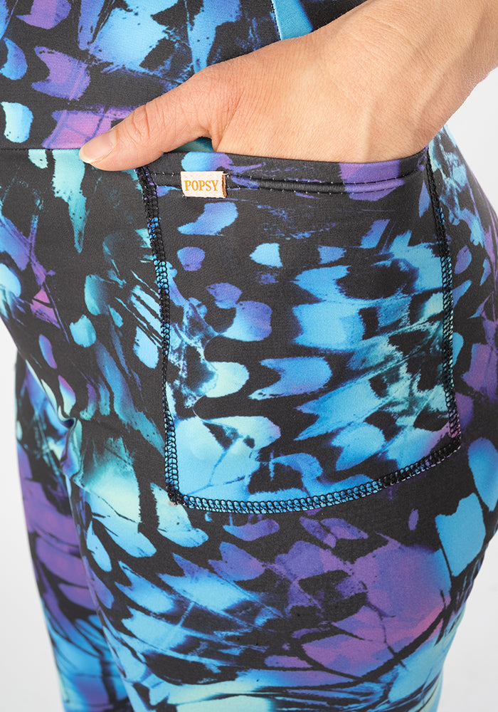 Fifth angle of Heath Abstract Butterfly Print Popsy Leggings