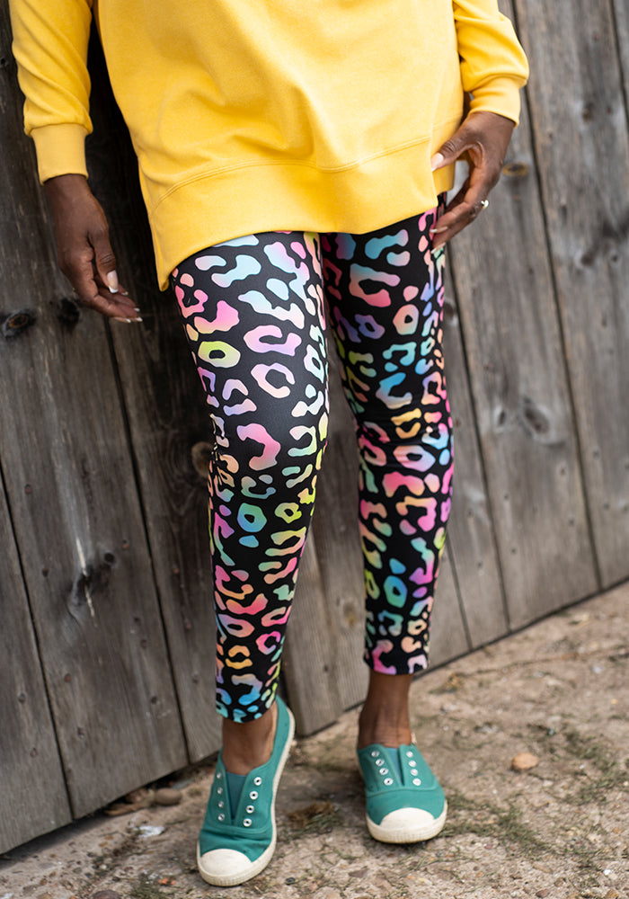 Seventh angle of Heath Iridescent Animal Print Leggings