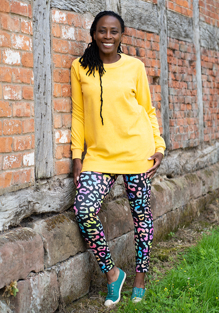 Fourth angle of Heath Iridescent Animal Print Leggings