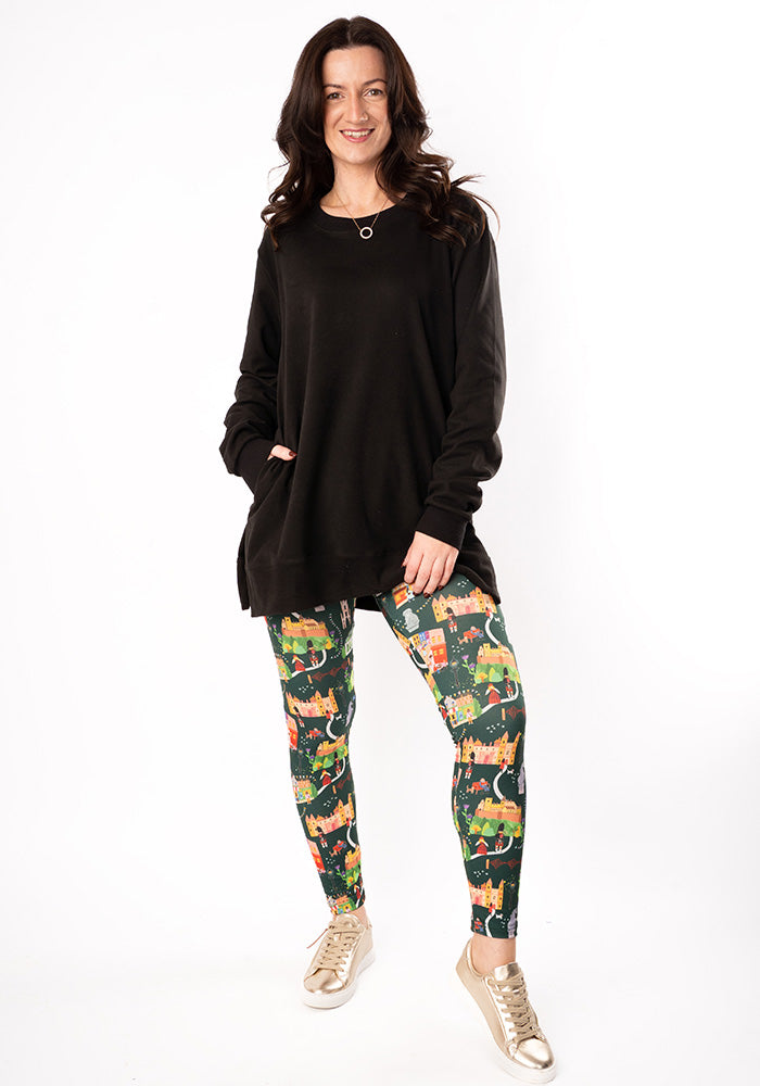 Second angle of Heath Edinburgh Print Leggings