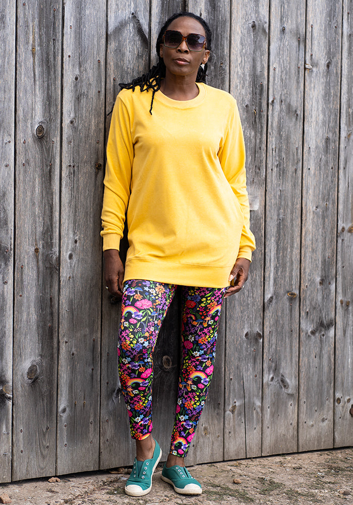 Seventh angle of Heath Garden Rainbow Print Leggings