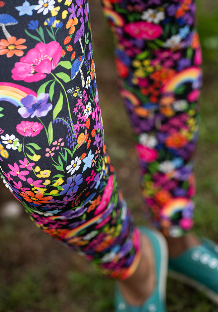 Fourth angle of Heath Garden Rainbow Print Leggings