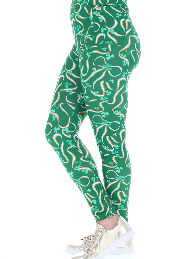 Front view of Heath Ireland Tricolour Print Leggings