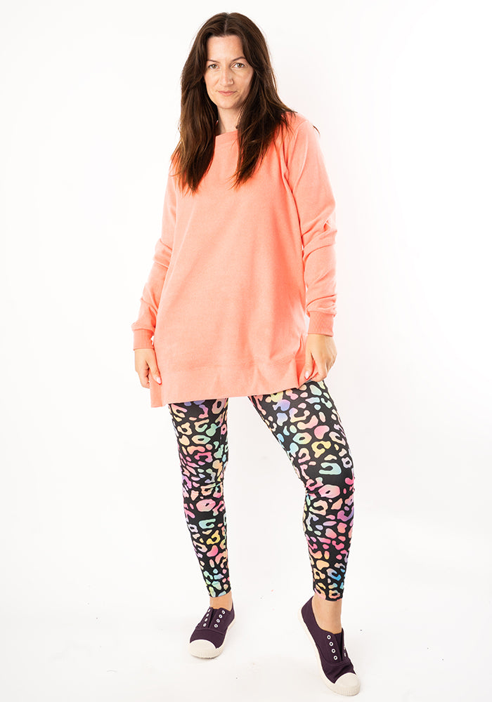 Sixth angle of Heath Iridescent Animal Print Leggings