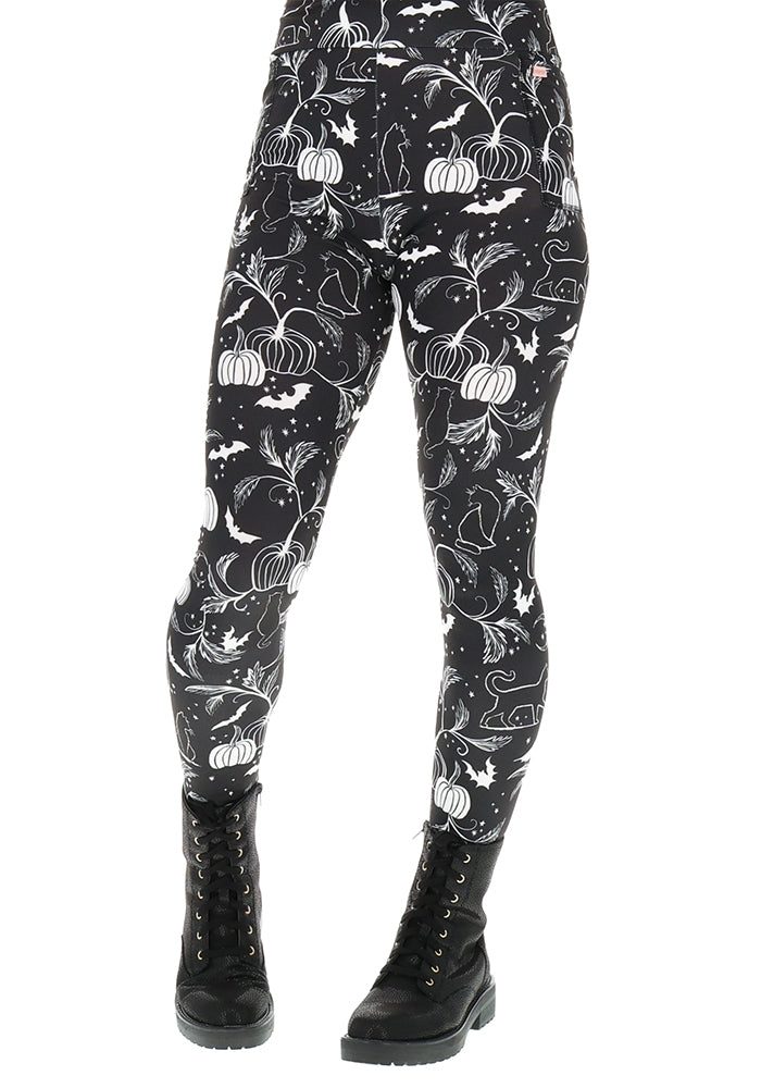 Heath Mono Pumpkins &amp; Cats Print Leggings