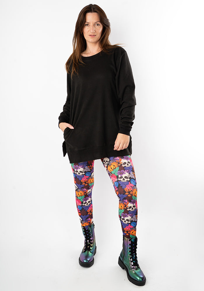 Heath Pumpkin & Skull Print Leggings