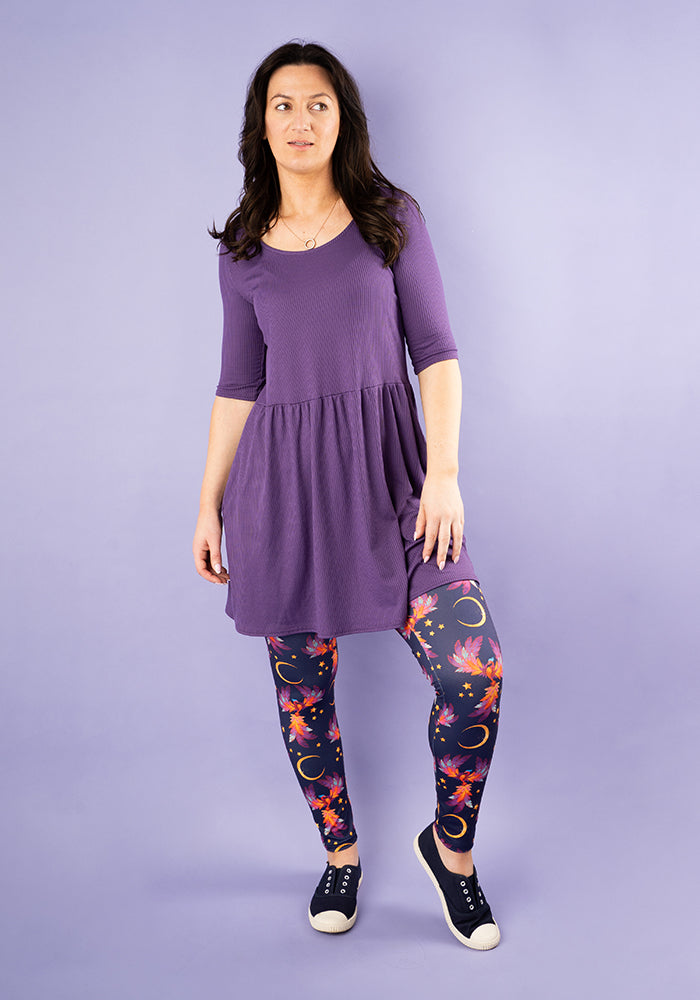 Heath Purple Phoenix Print Popsy Leggings
