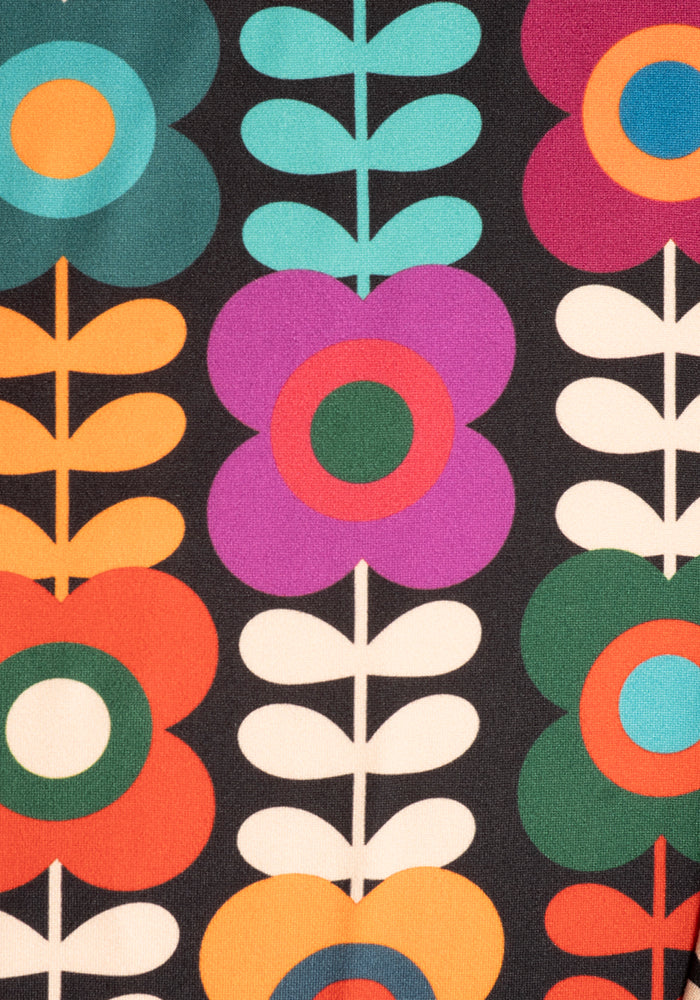 Second angle of Heath Retro Flower Print Leggings