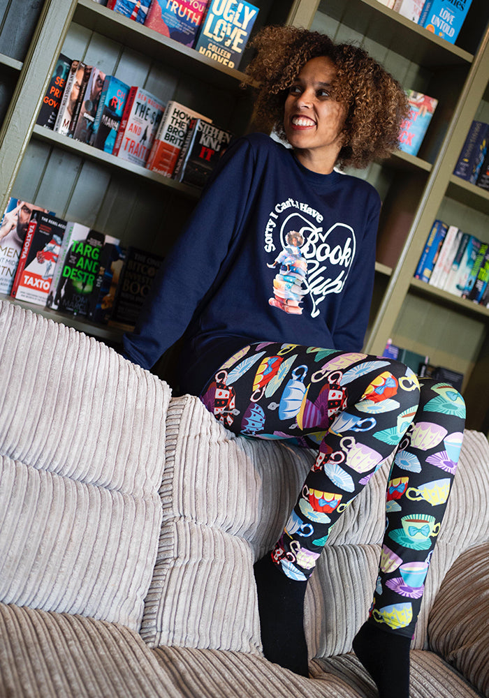 Sixth angle of Heath Tea Cup Stack Print Leggings