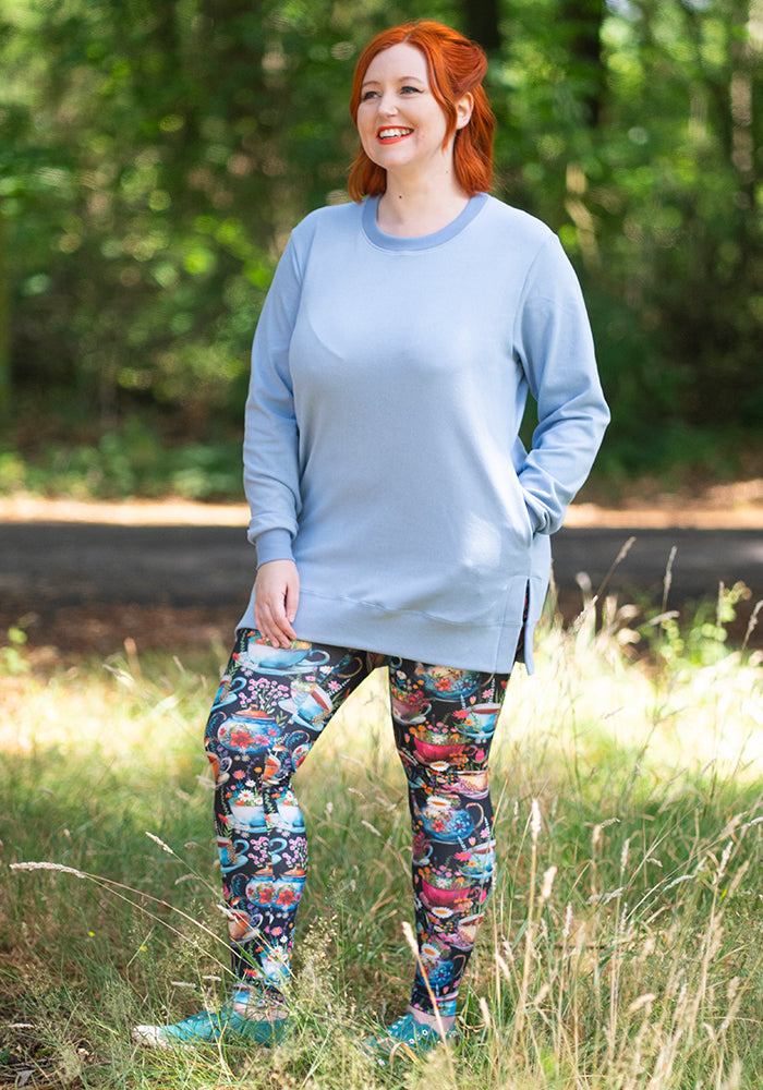 Sixth angle of Heath Tea Cup Print Leggings