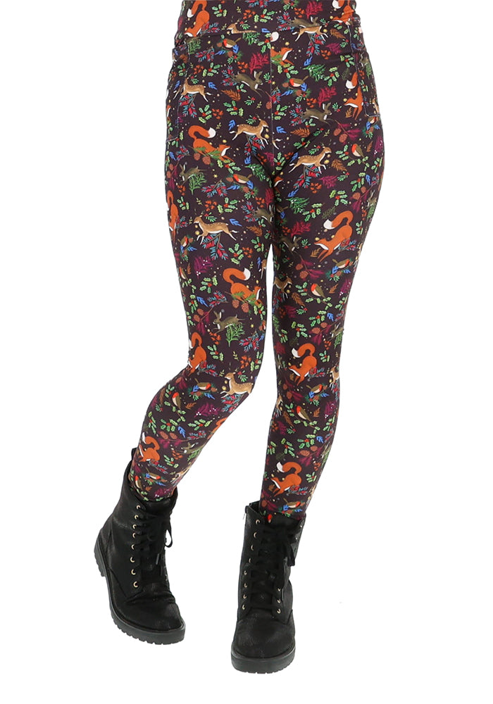 Heath Winter Woodland Print Leggings