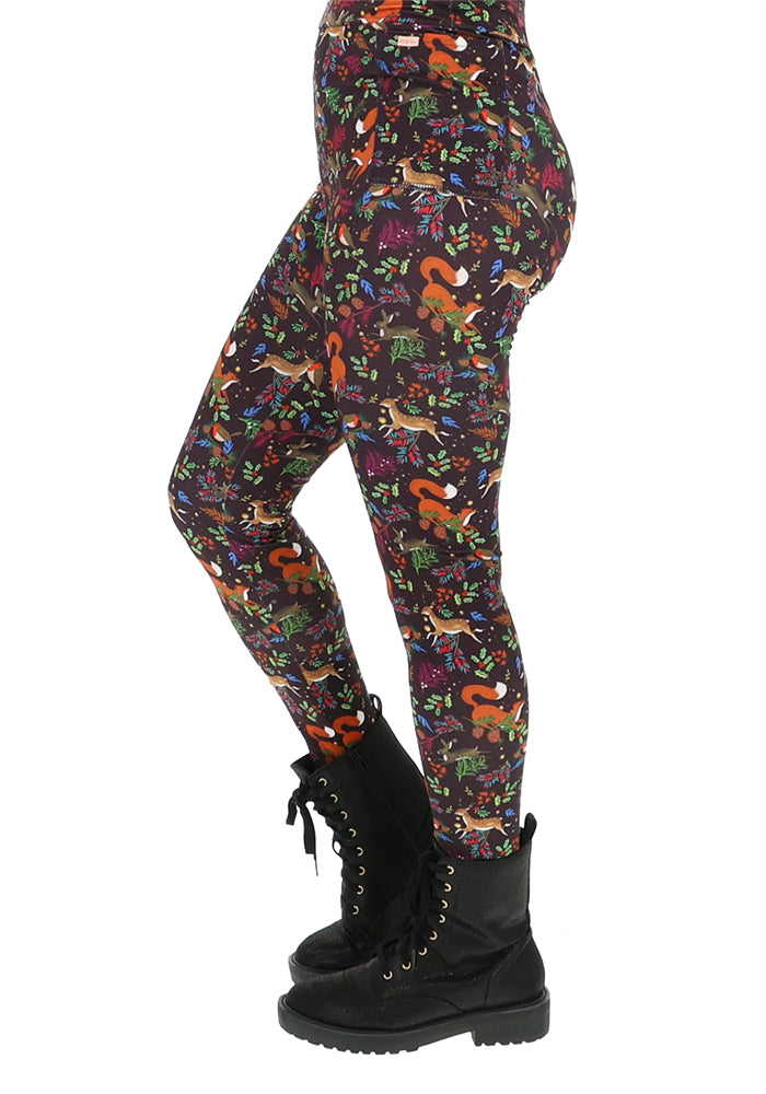 Heath Winter Woodland Print Leggings