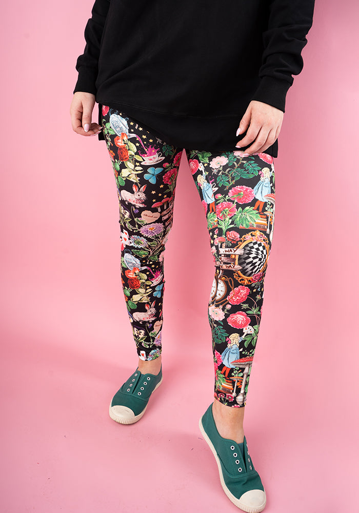 Front view of Heath Wonderland Print Popsy Leggings