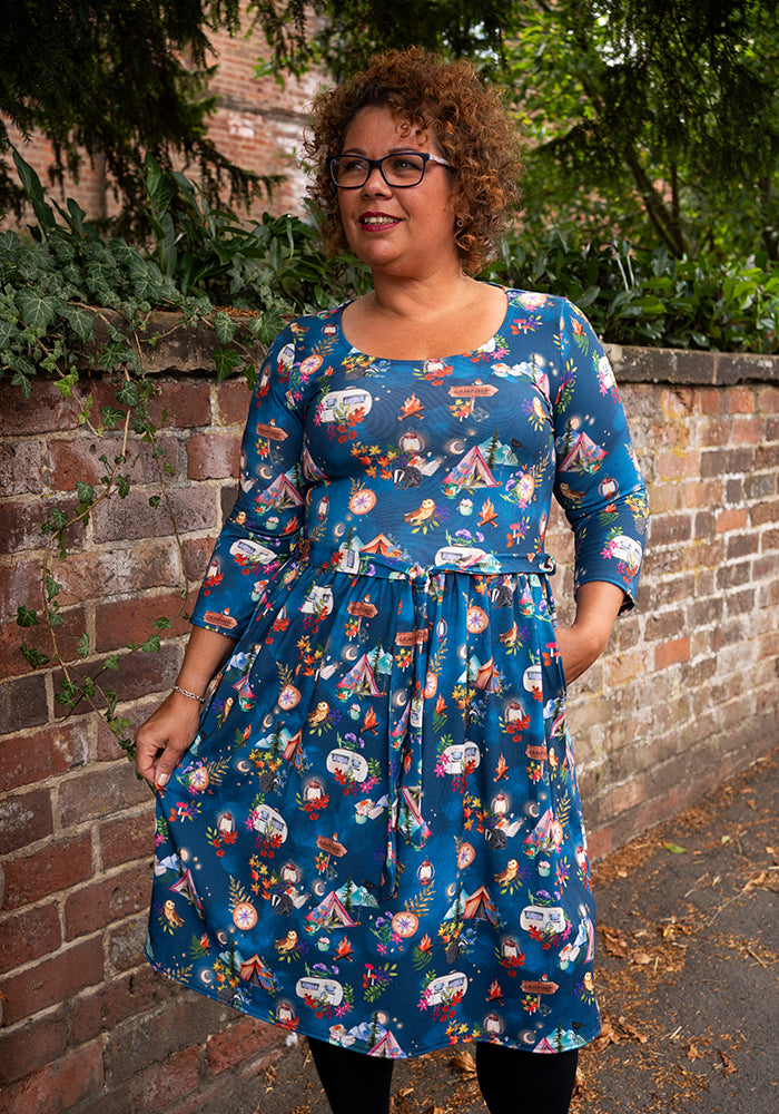 Fifth angle of Heidi-May Camping Print Dress