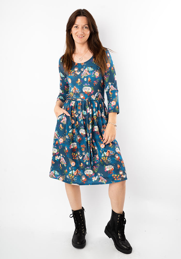 Fourth angle of Heidi-May Camping Print Dress