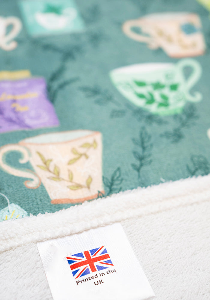 Fourth angle of Herbal Tea Print Hand Towel