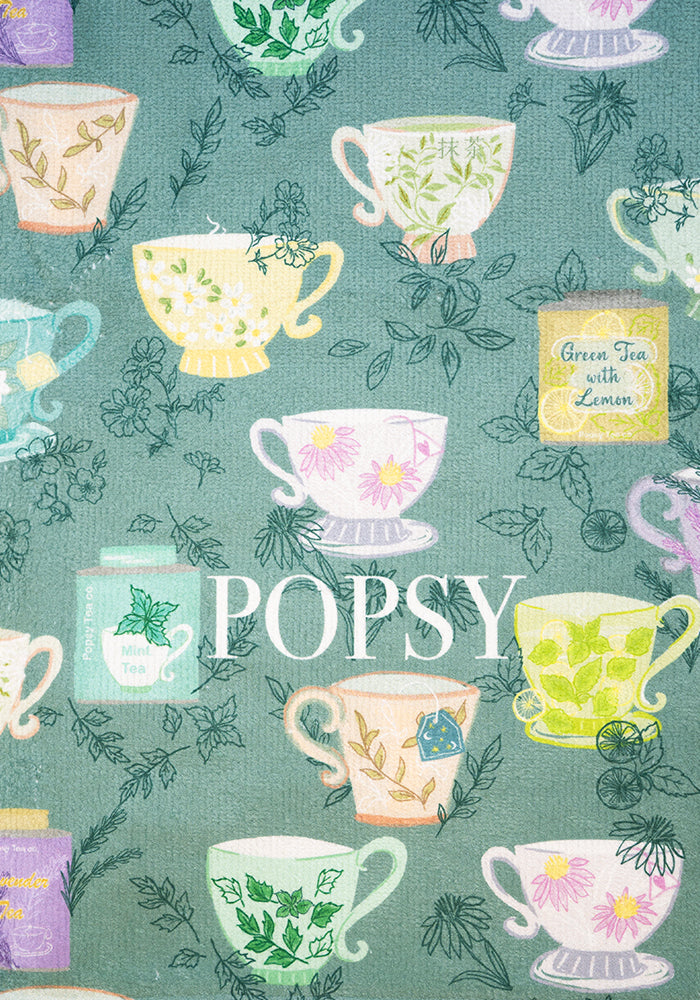 Second angle of Herbal Tea Print Hand Towel