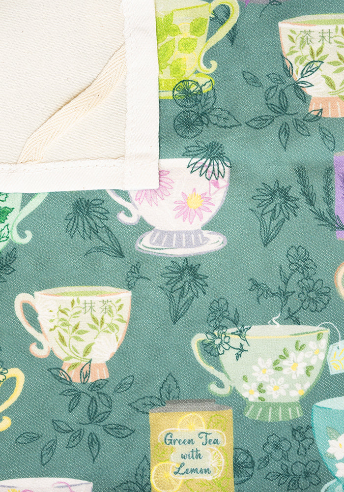 Fourth angle of Herbal Tea Print Tea Towel