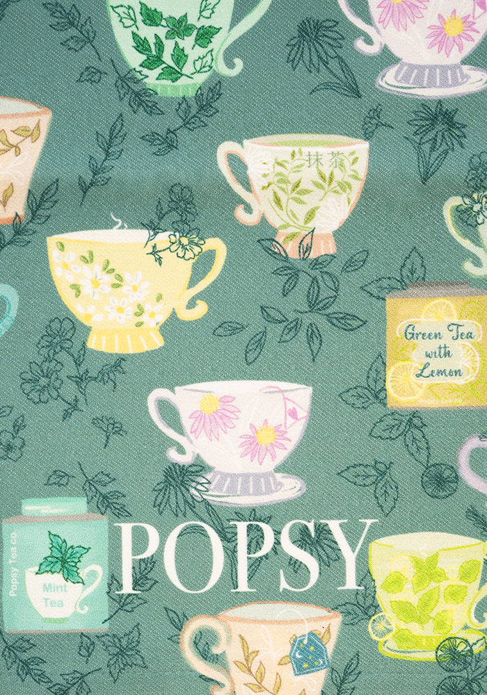 Second angle of Herbal Tea Print Tea Towel