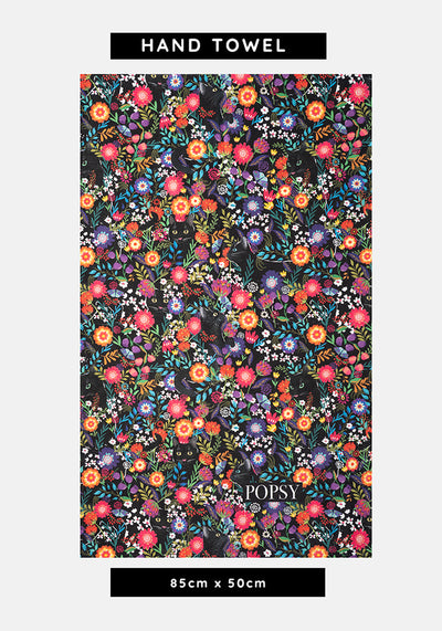Hidden Cat Print Hand Towel