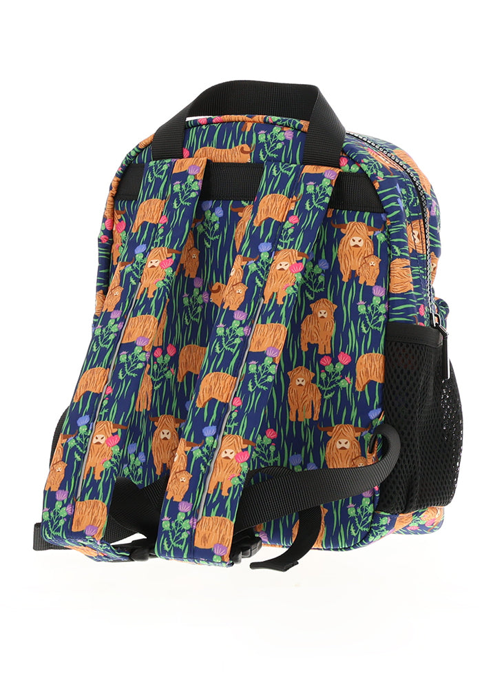 Third angle of Highland Cow Print Mini Backpack