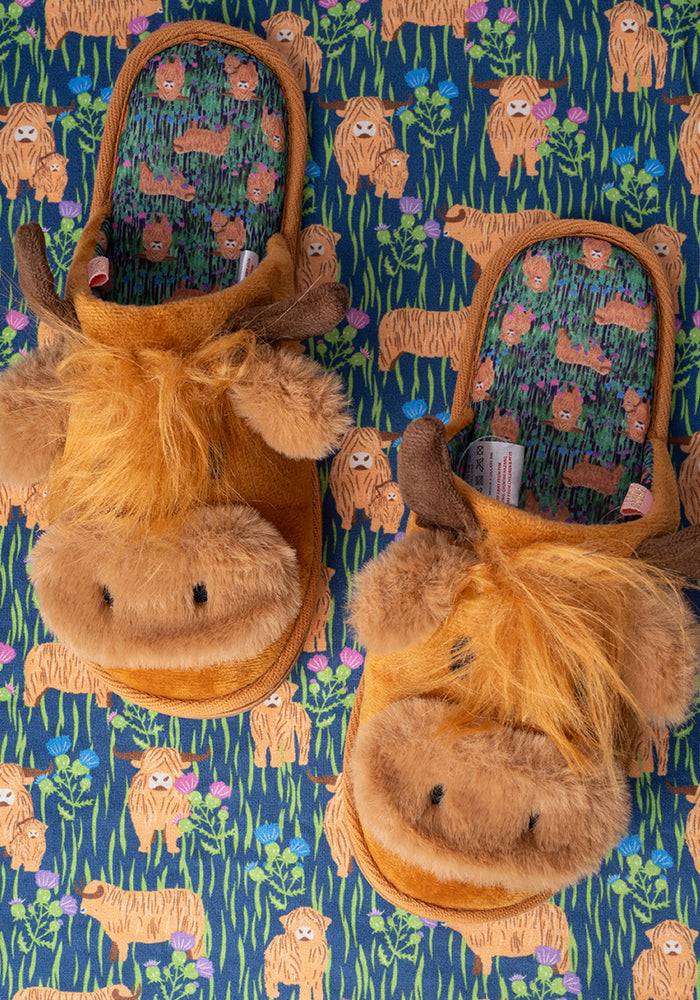 Highland Cow Mule Slippers