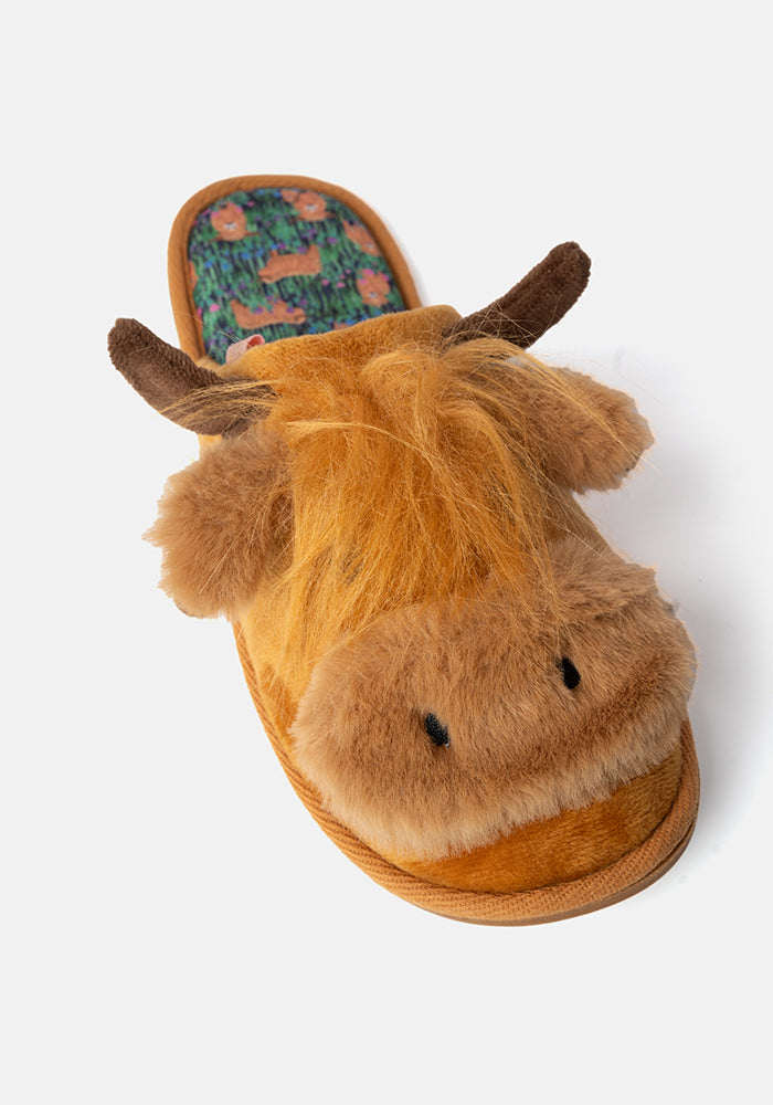 Highland Cow Mule Slippers