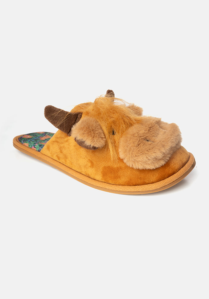 Highland Cow Mule Slippers