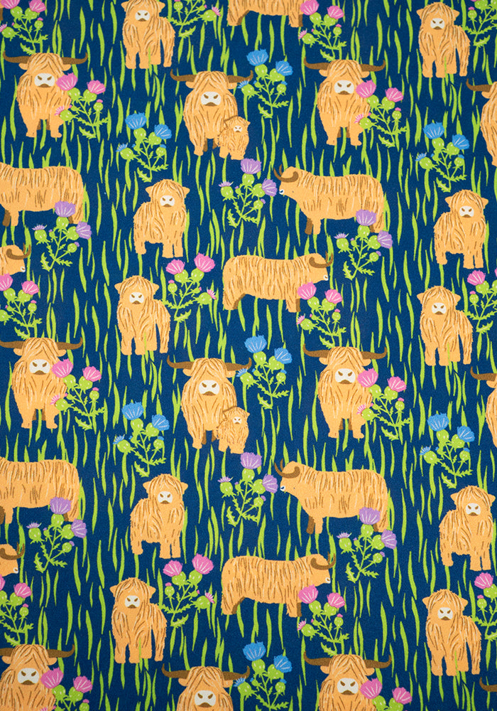 Second angle of Chrissy Highland Cow Print Short Pyjama Set