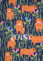 Highland Cow Print Hand Towel