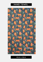 Highland Cow Print Hand Towel