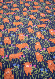 Highland Cow Print Large Towel