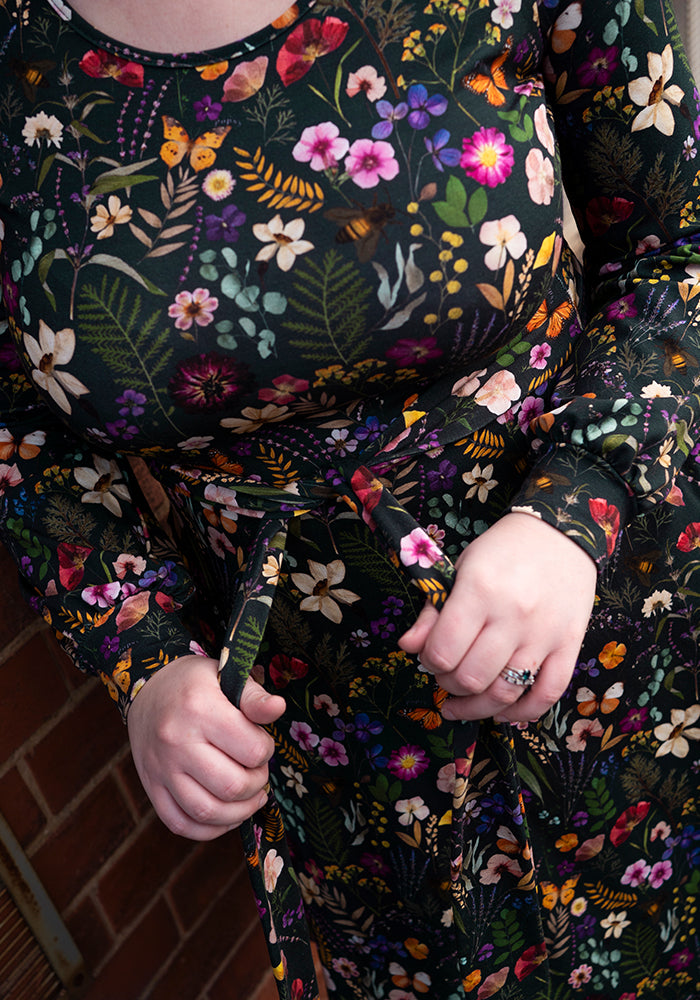 Seventh angle of Hila Pressed Floral Print Cotton Dress